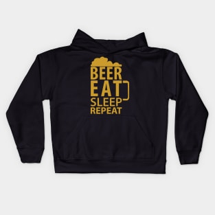 Beer Eat Sleep Repeat Kids Hoodie